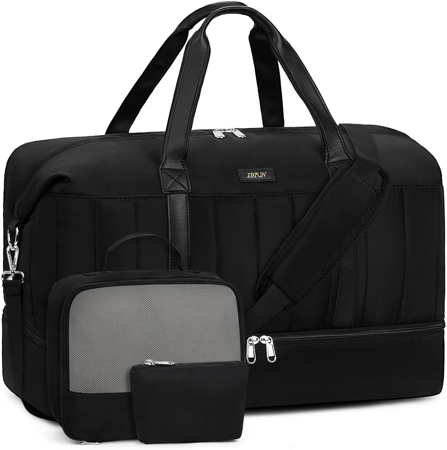 IBFUN Weekender Bags for Women, Travel Duffle Bag with Shoe Compartment Carry on Weekender