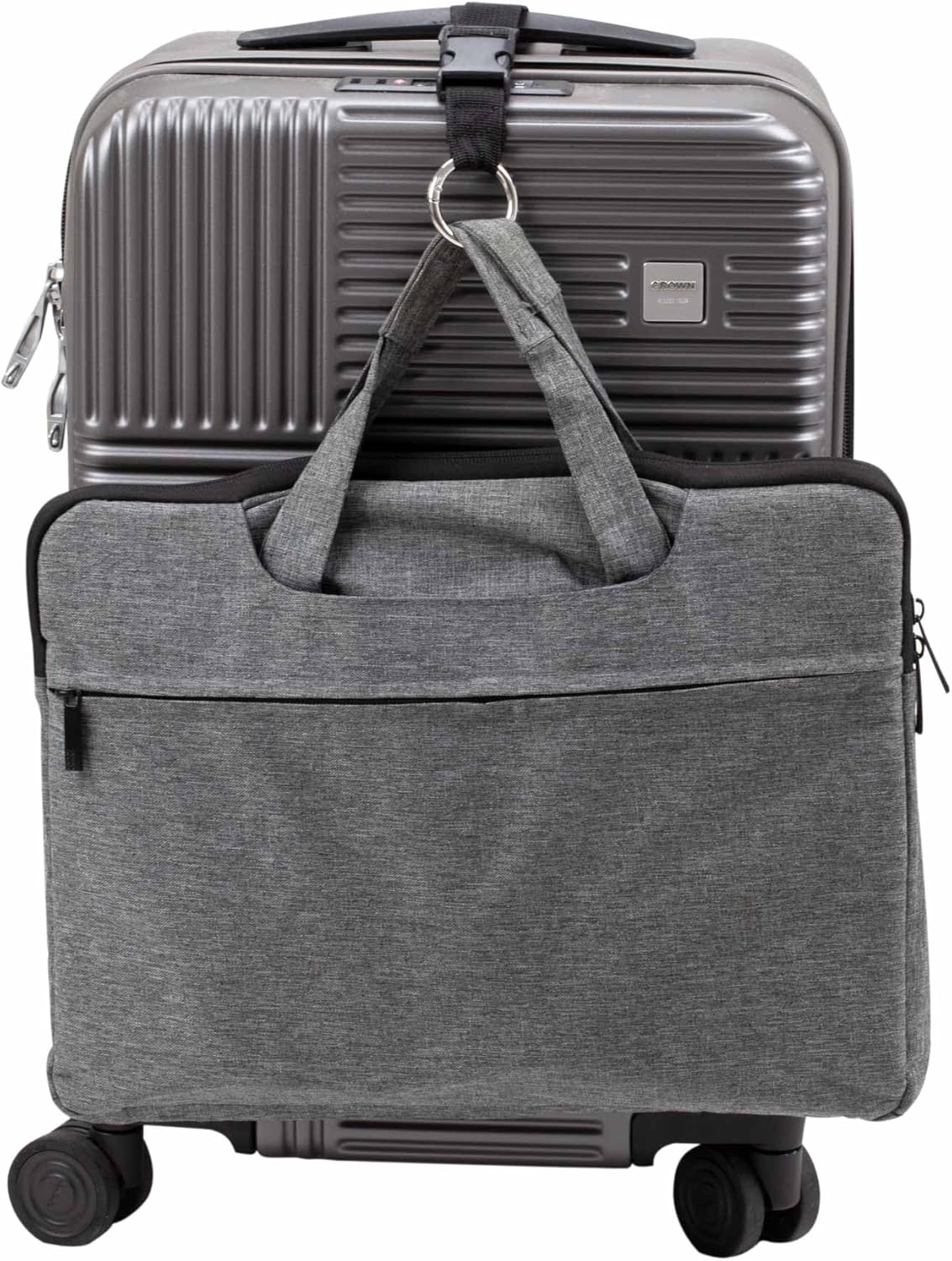 ZANQANO 3PCS Add a Bag Luggage Straps Jacket Gripper Heavy Duty Baggage Suitcase Belts Travel Accessories Adjustable, Black