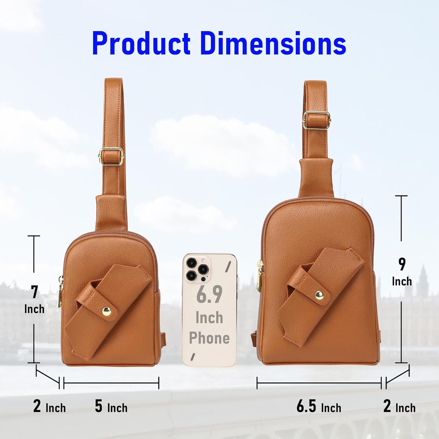 INICAT Travel Small Sling Bag Faux Leather Crossbody Bags Women Cross Body Bag Purses for Woman