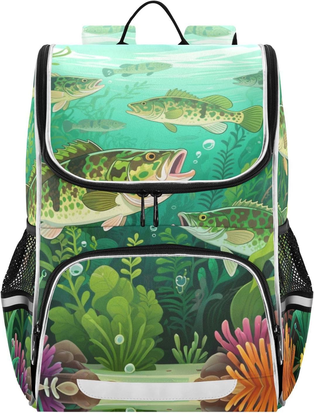 Camo Fishing Fish Cute Backpack For Girls Kids Backpack Boys Teen School Bag Bookbag Travel Daypacks