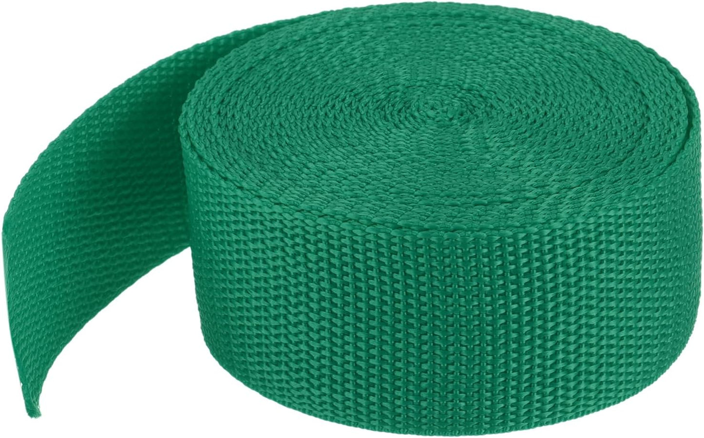 MECCANIXITY Lightweight Polypropylene Webbing Strap 1 1/2" 5 Yard Backpack Strapping Band Green for Outdoor Luggage Cargo Straps