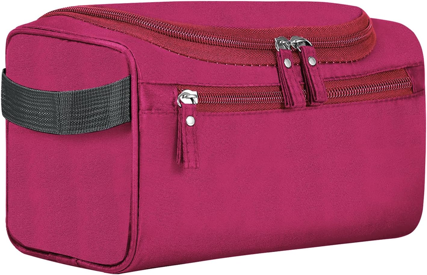Hanging Toiletry Bag for Women and Men Traveling Makeup Large Capacity Cosmetics Portable Dopp Kit Storage Organizer Bag with Hanging Hook for Toiletries Brushes Shaving Tools (Red)
