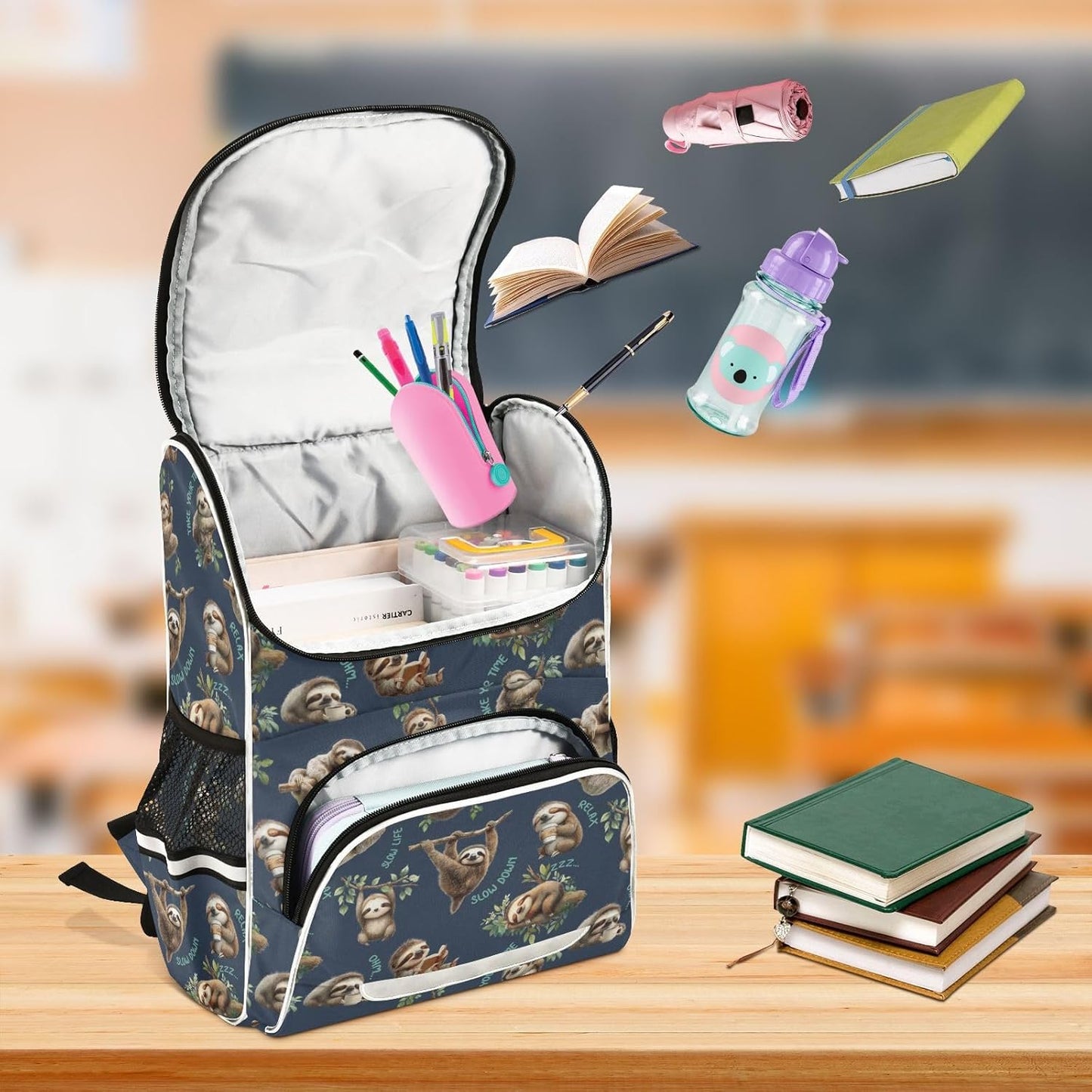 Sloths Cute Backpack For Girls Kids Backpack Boys Teen School Bag Bookbag Travel Daypacks