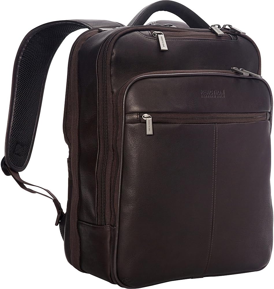 Kenneth Cole Reaction Out Of The Bag Manhattan Colombian Leather RFID 15.6" Laptop Briefcase