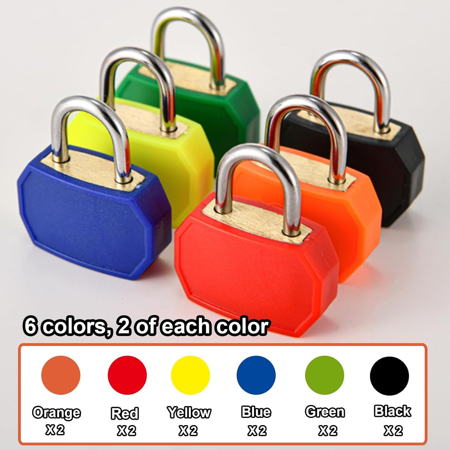 12 PCS Suitcase Locks with Keys,Small Luggage Padlocks Metal Padlock with Key,Multicolor Lock Luggage Locks Mini Keyed Padlock for Backpack Boxes Laptop Bag School Gym Locker,28 mm,6 Colors