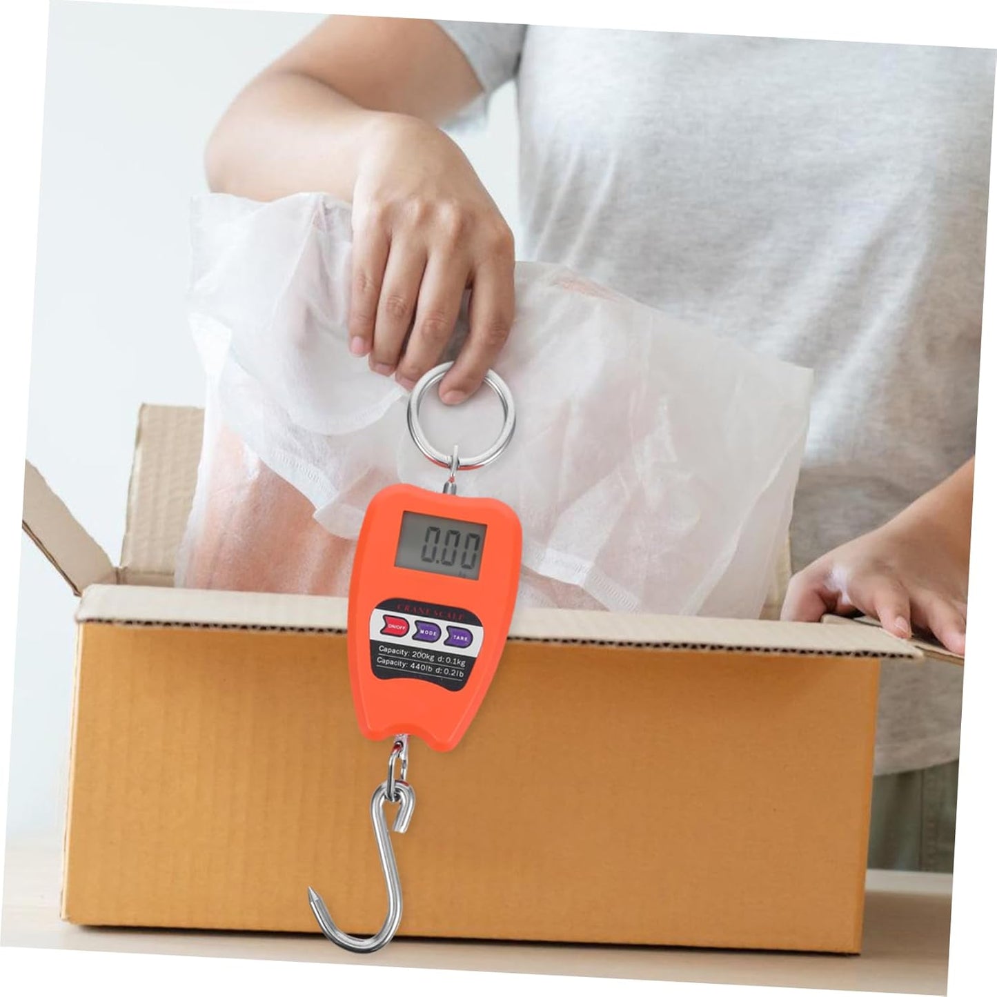 STOBAZA Handheld Digital Luggage Scale Crane Scale Portable Weighing Tool Travel Hook