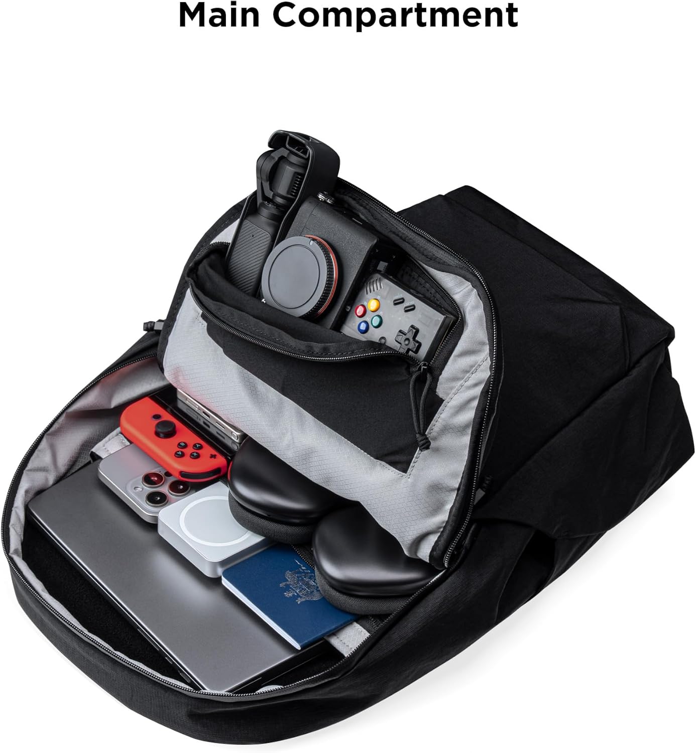 ALPAKA Bravo Backpack 23L - Laptop Backpack Fits 16 Inch Computers, Water Bottle Holders, Fleece Lined Protection, Business Commuter Bag, Weatherproof Black Axoflux Material
