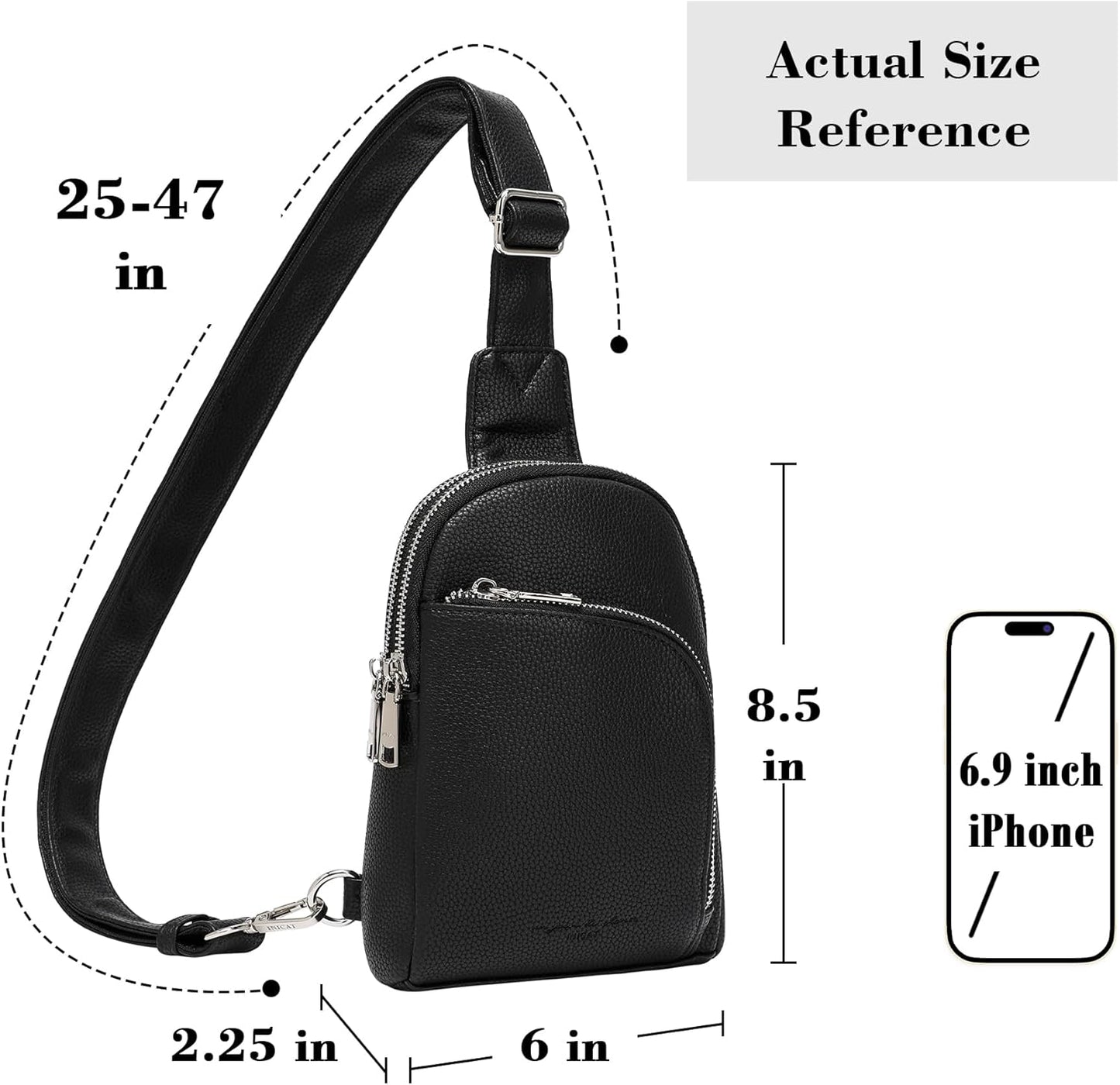 INICAT RFID Blocking Sling Bag Anti Theft Crossbody Bags for Women Travel Fanny Pack Cross Body for Woman Chest Bag