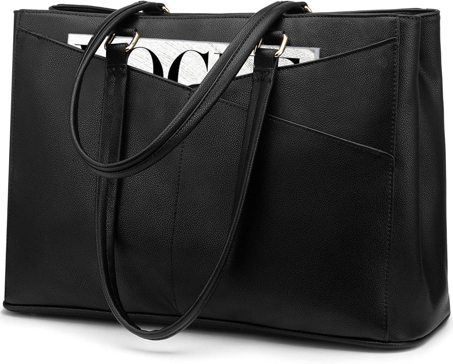 LOVEVOOK Laptop Bag for Women 17.3 Inch Tote Bags Waterproof Leather Briefcase Computer Women