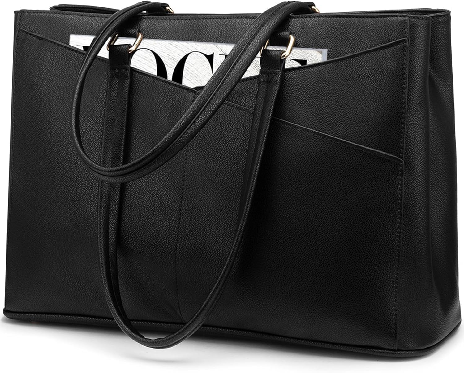 LOVEVOOK Laptop Bag for Women 17.3 Inch Tote Bags Waterproof Leather Briefcase Computer Women