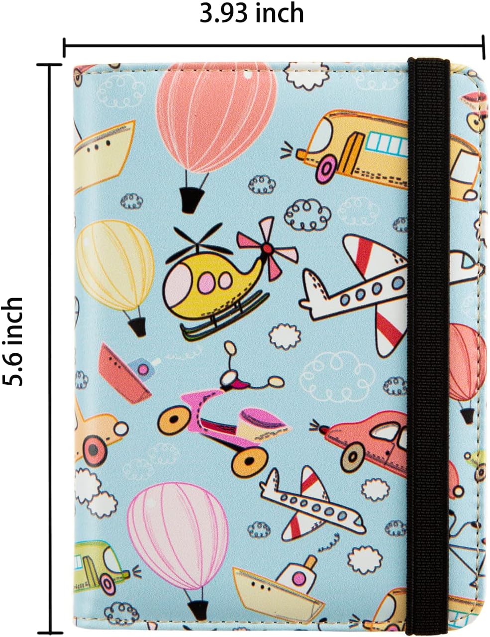 AIRMORS Passport Holder,Travel Organizer Passport Holder Girls Gifts Rfid Passport Photo Cute Passport Book for Women/Men (Airplane)