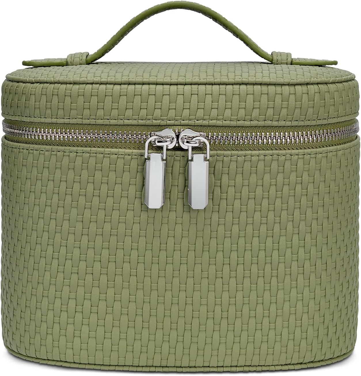 Makeup Bag, Travel Make up Case with Compartments and Handle, Portable Cosmetic Organizer
