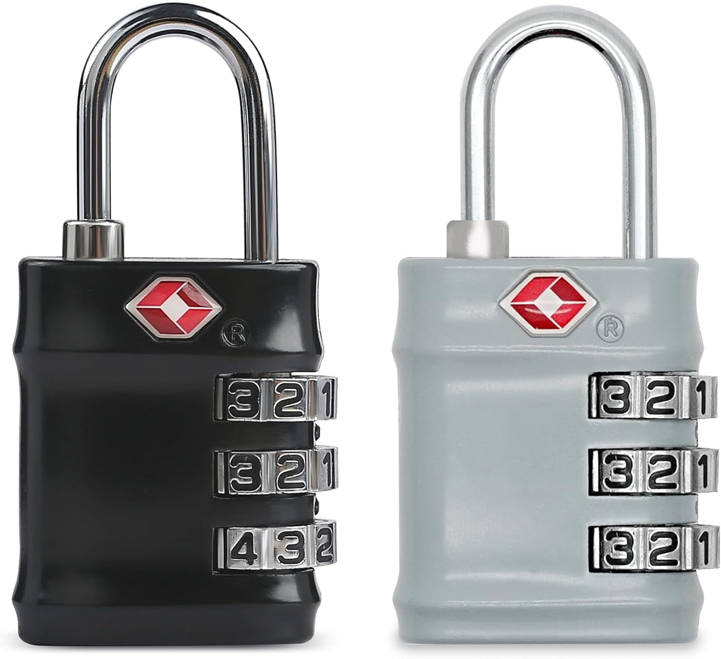 Luggage Locks TSA Approved 2 Pack, Combo Lock for Gym Locker, Small Combination Padlock, Padlock with Code for Travel Essentials, Suitcase, Zipper, Locker, Cabinet, Gun Case, Tool Box