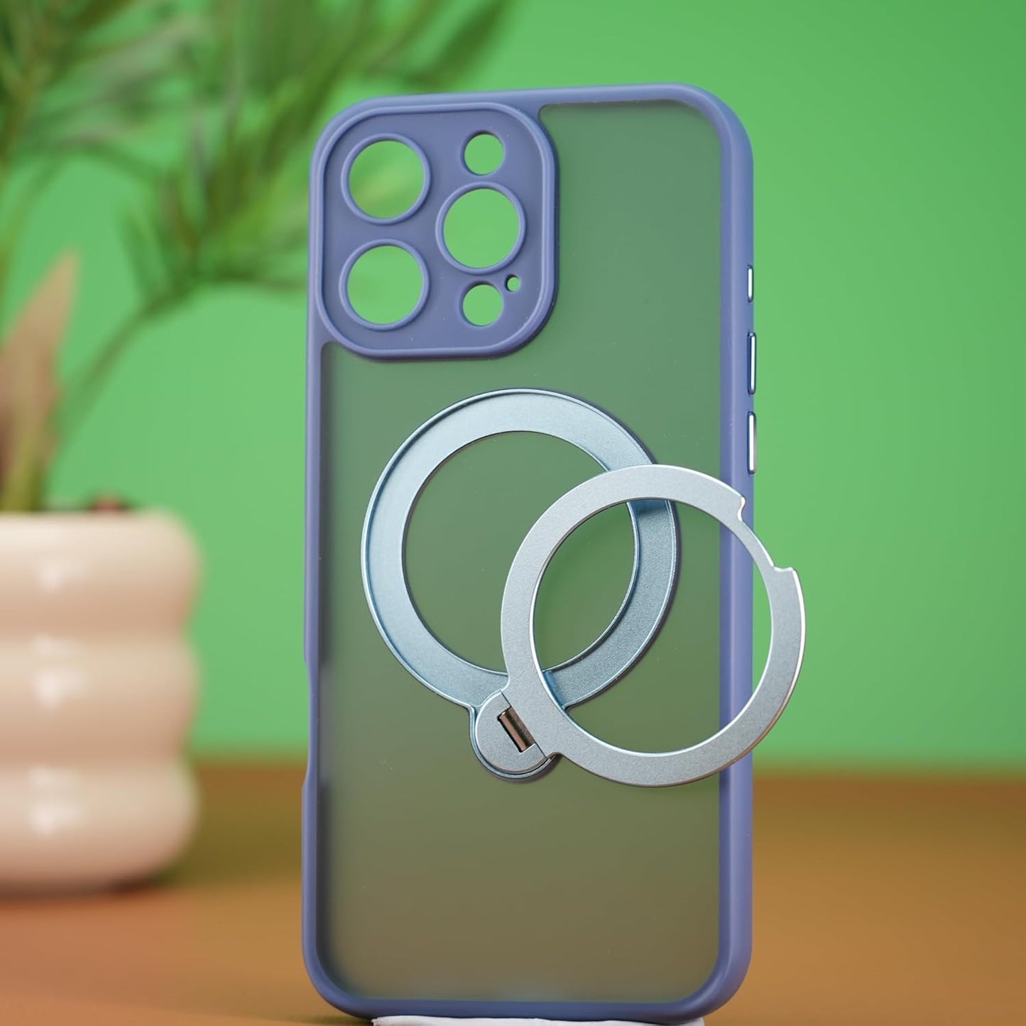 360° Spin Magnetic Stand for iPhone 16 Pro Case, [Fit for MagSafe][Military Protection][Full Camera Protection] Adjustable Kickstand iPhone Case for iPhone 16 Pro 6.3", Blue