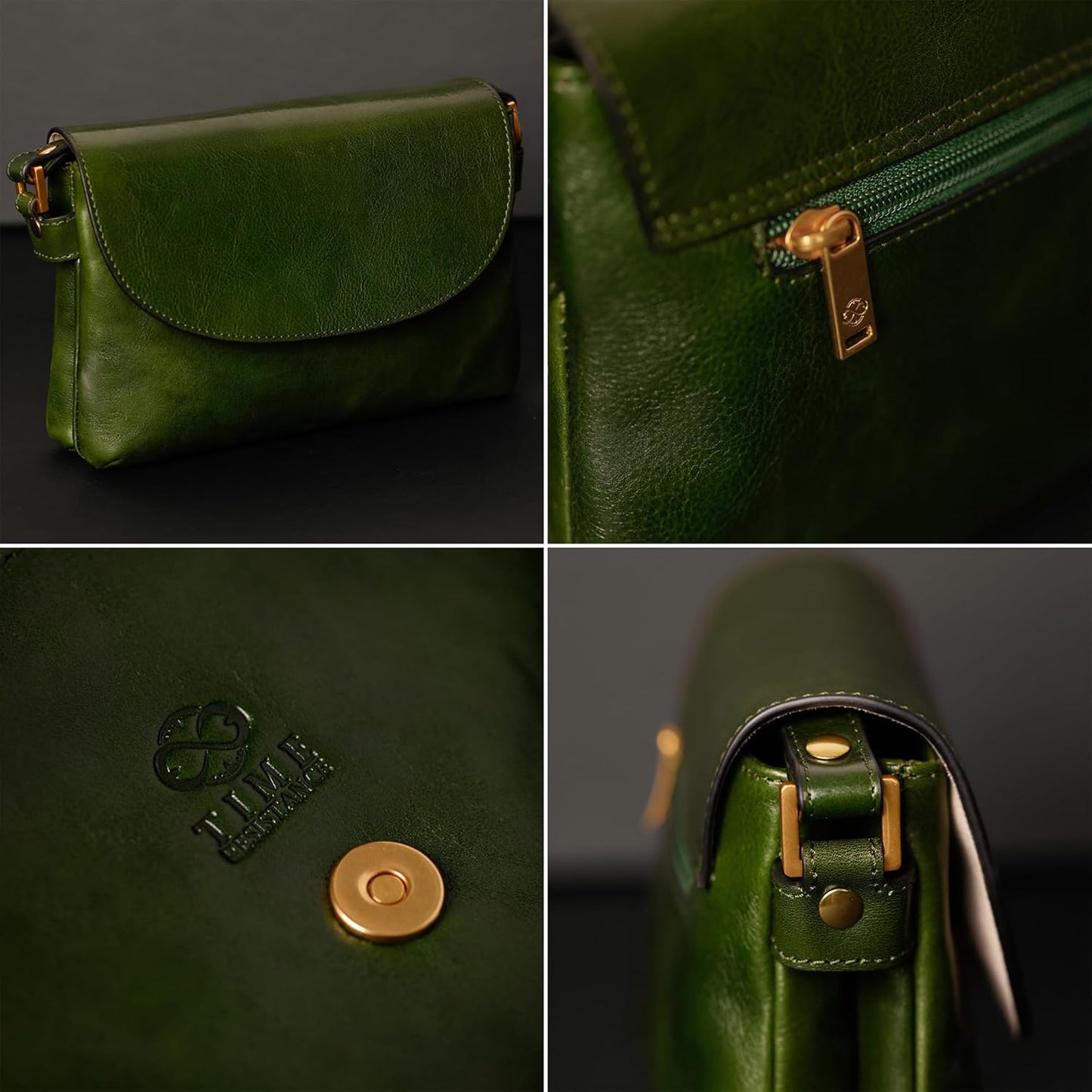 Time Resistance Leather Cross Body Bag for Women - Handbag - Shoulder Bag - Messenger - Purse