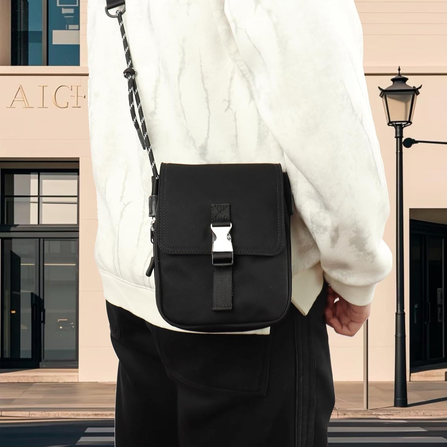 Small Messenger Crossbody bag Shoulder bag for Men Women Sling bag Purse for Work Travel