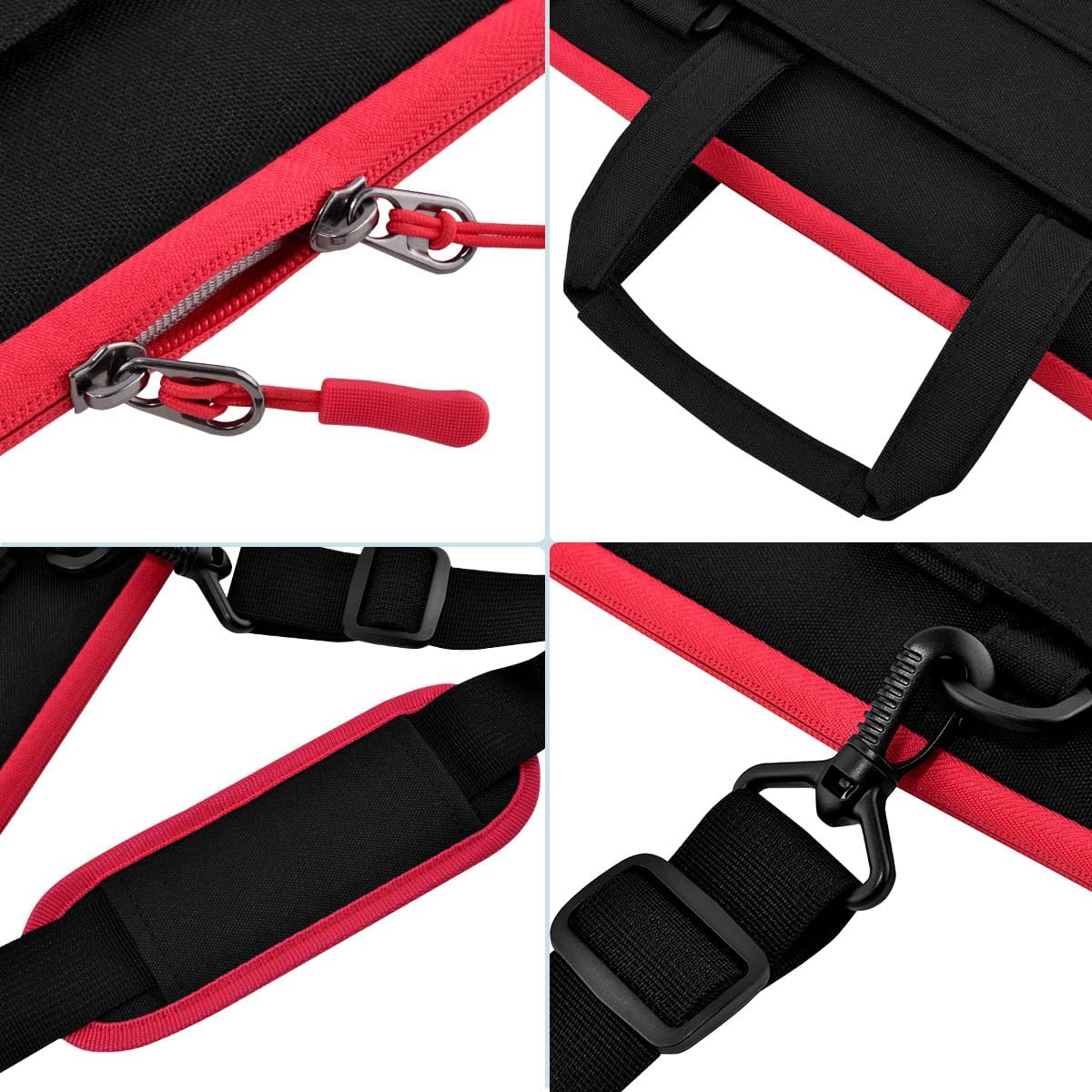 Hseok Laptop Shoulder Bag 17-17.3 inch Case, Durable Shockproof Protective Briefcase with
