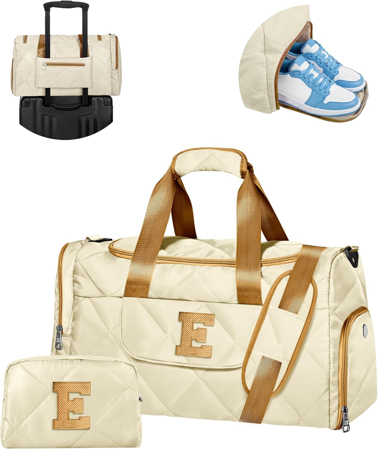 Gifts for Teenage Girls, Monogram Duffle Bag for Travel, Overnight, Girls Trips Gifts Favors