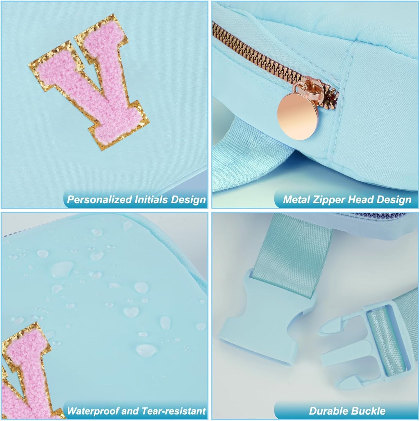Birthday Gifts for 4 5 6 7 8 9 10 11 12 13 Year Old Girls,Graduation Gifts for Teens Kids Daughter Sister Her,Fanny Pack Crossbody Bag Belt Bag Cute Trendy Stuff | Blue,V