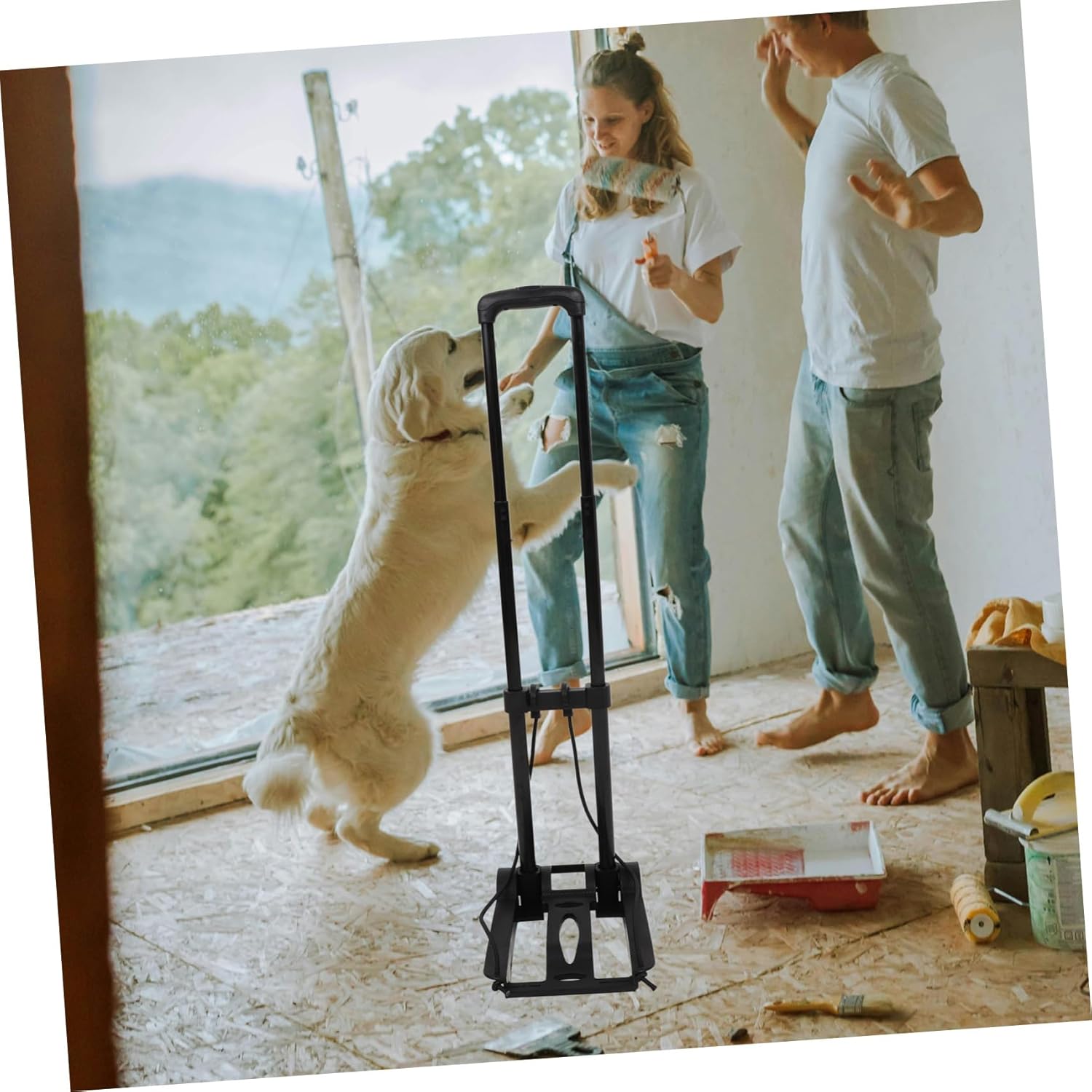 TEHAUX Compact Foldable Utility Cart Wheels Elastic Cord for Secure Transport Reinforced Base for