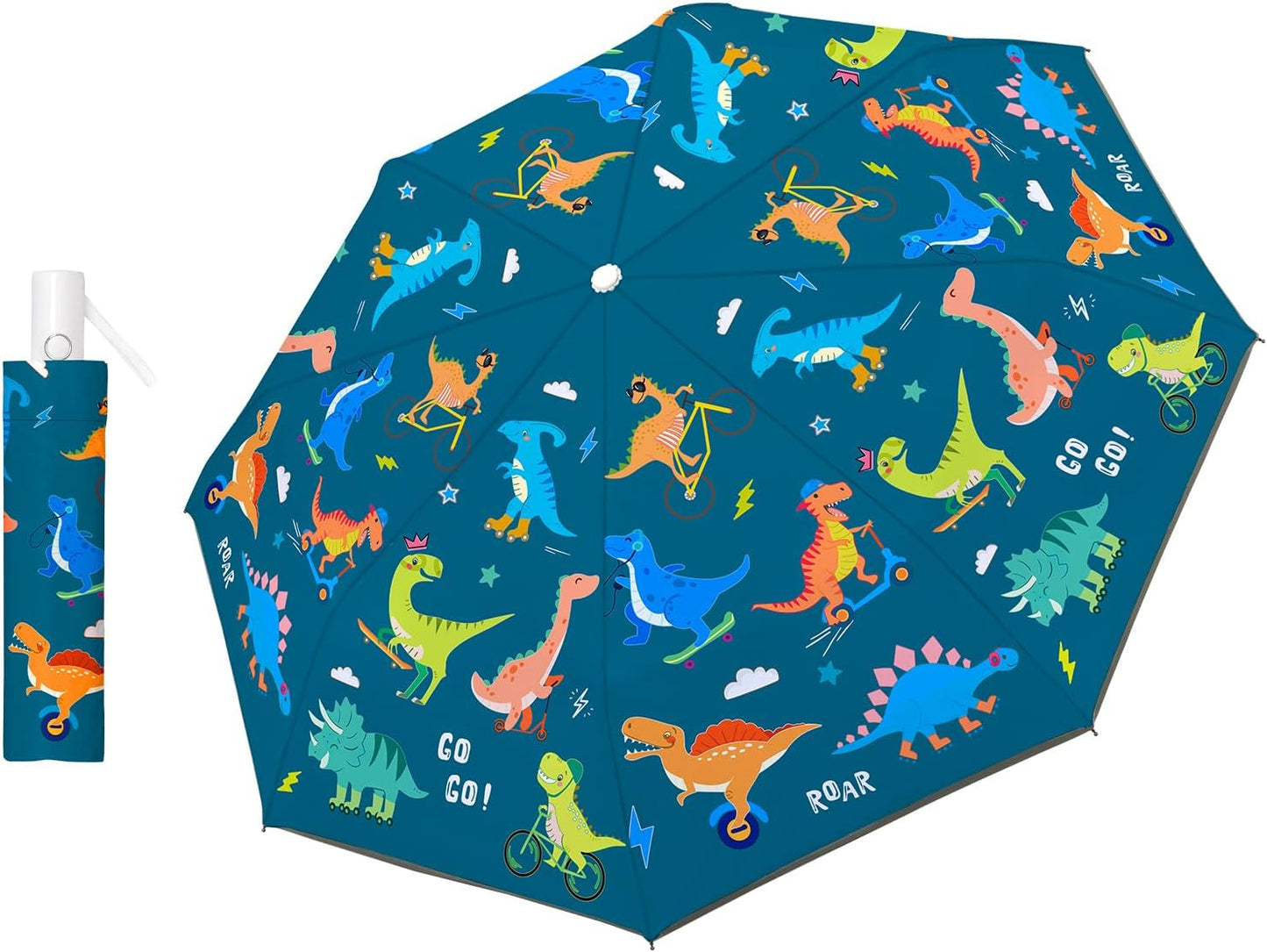 Kids Folding Umbrella Toddler Umbrella with UV Protection Portable Auto Open/Close Anti-rebound