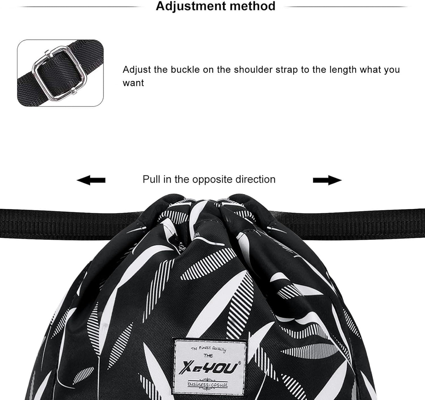 XEYOU Drawstring Sports Backpack Lightweight Gym Yoga Sackpack Shoulder Rucksack Casual Outdoor Daypack for Women and Men