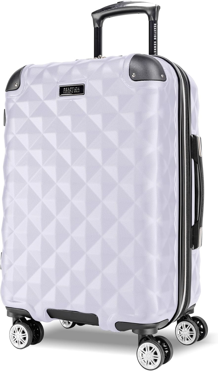 Kenneth Cole REACTION Diamond Tower Luggage Collection Lightweight Hardside Expandable 8-Wheel, Lavender, 2-Piece Set (20" & 28")