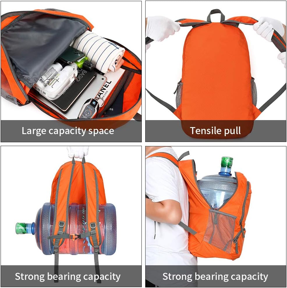 FENGDONG 35L Lightweight Foldable Waterproof Packable Travel Small Hiking Backpack Daypack for men women