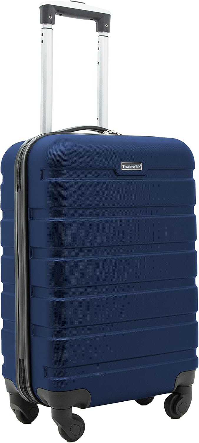 Travelers Club Harper Luggage, Blue, 20-Inch Carry-On