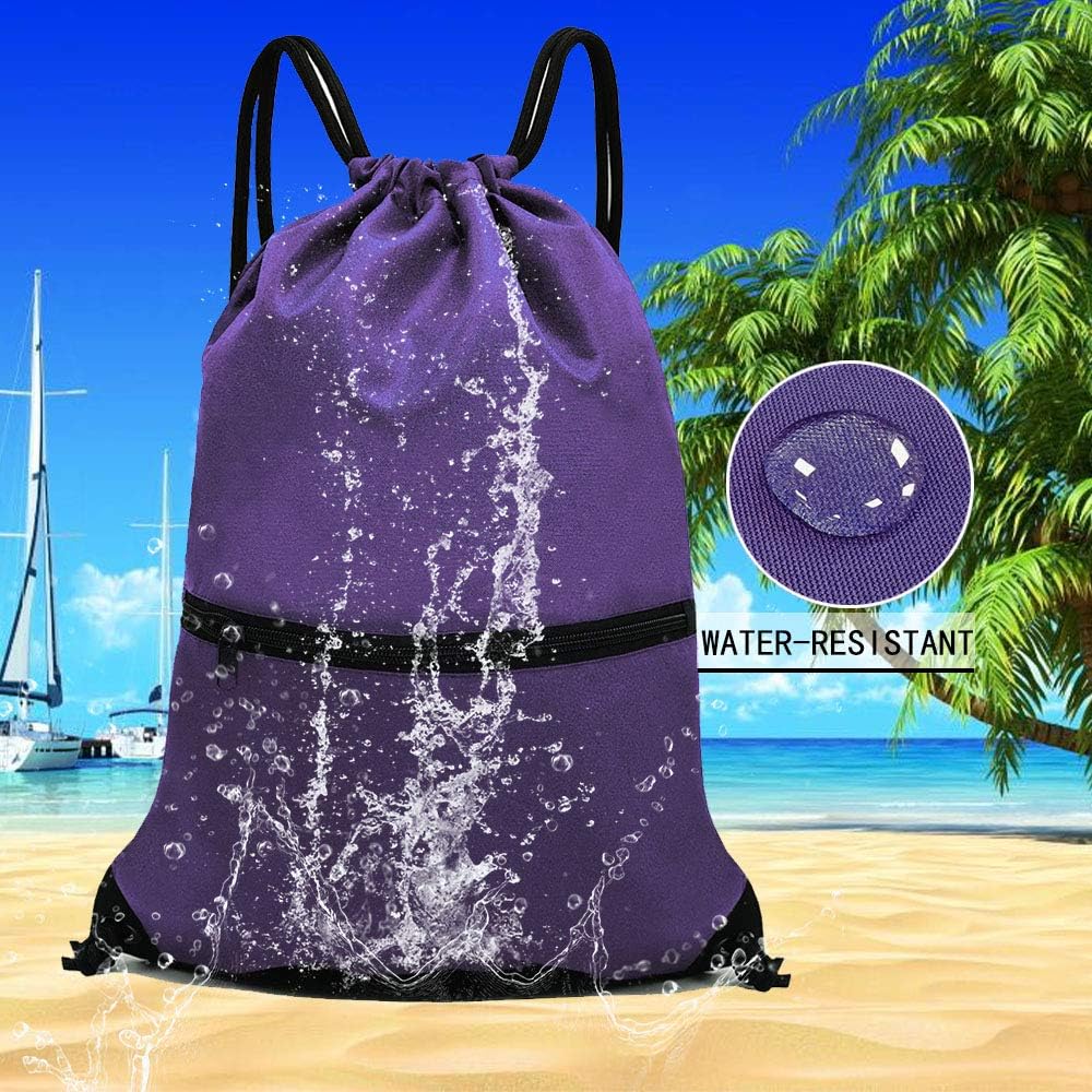 HOLYLUCK Drawstring Backpack Bag Sport Gym Sackpack