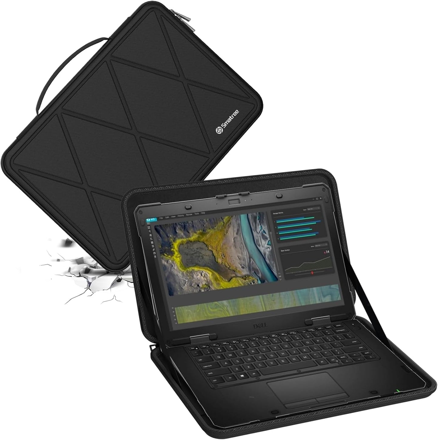 Smatree Hard EVA Protective Sleeve Case Compatible for 14 inch Dell Pro Rugged 14 Laptop, for 14inch DELL Latitude 5430 Rugged Laptop, 14 inch DELL Computer Sleeve Bag (X8260)