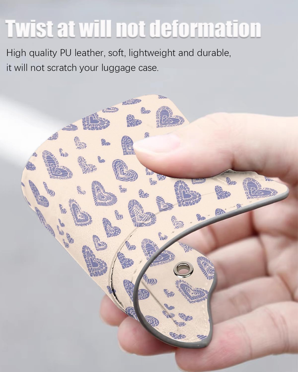 2 Pack Luggage Tags for Suitcase, Cute Chil Heart Leather Suitcase Tags Cruise Ship with Privacy Cover and Double Metal Loop for Women Men Girls Boys Travel Baggage Bag Backpack Tags Pink