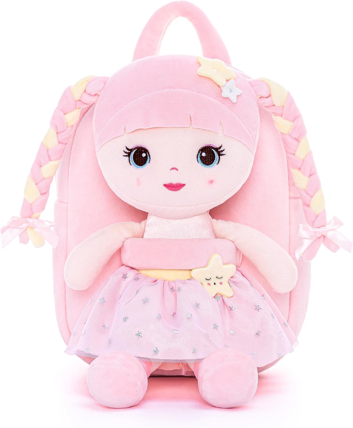 Lazada Girls Backpack with Doll Toddler Toys Baby Girls Gifts Rag Dolls Backpack 9.5“