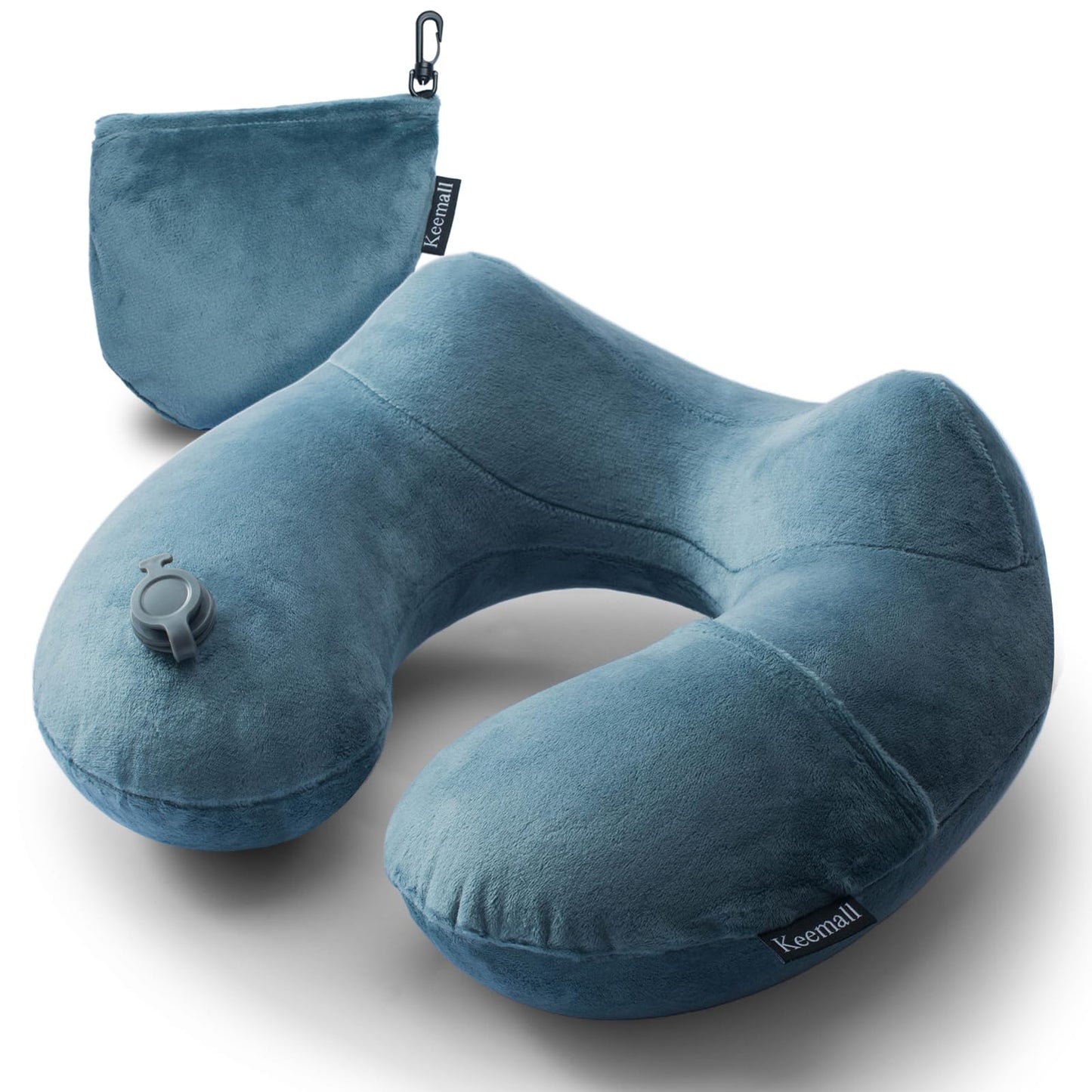 Keemall Inflatable Travel Neck Pillow, Cervical Support for Airplane & Car
