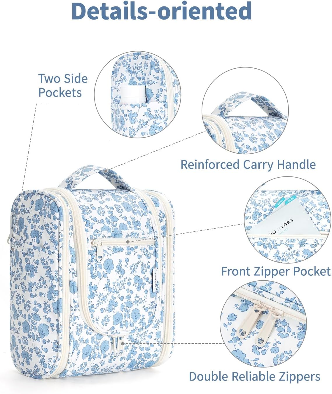 Narwey Hanging Toiletry Bag Women Travel Makeup Bag Organizer Toiletries Bag for Travel Size