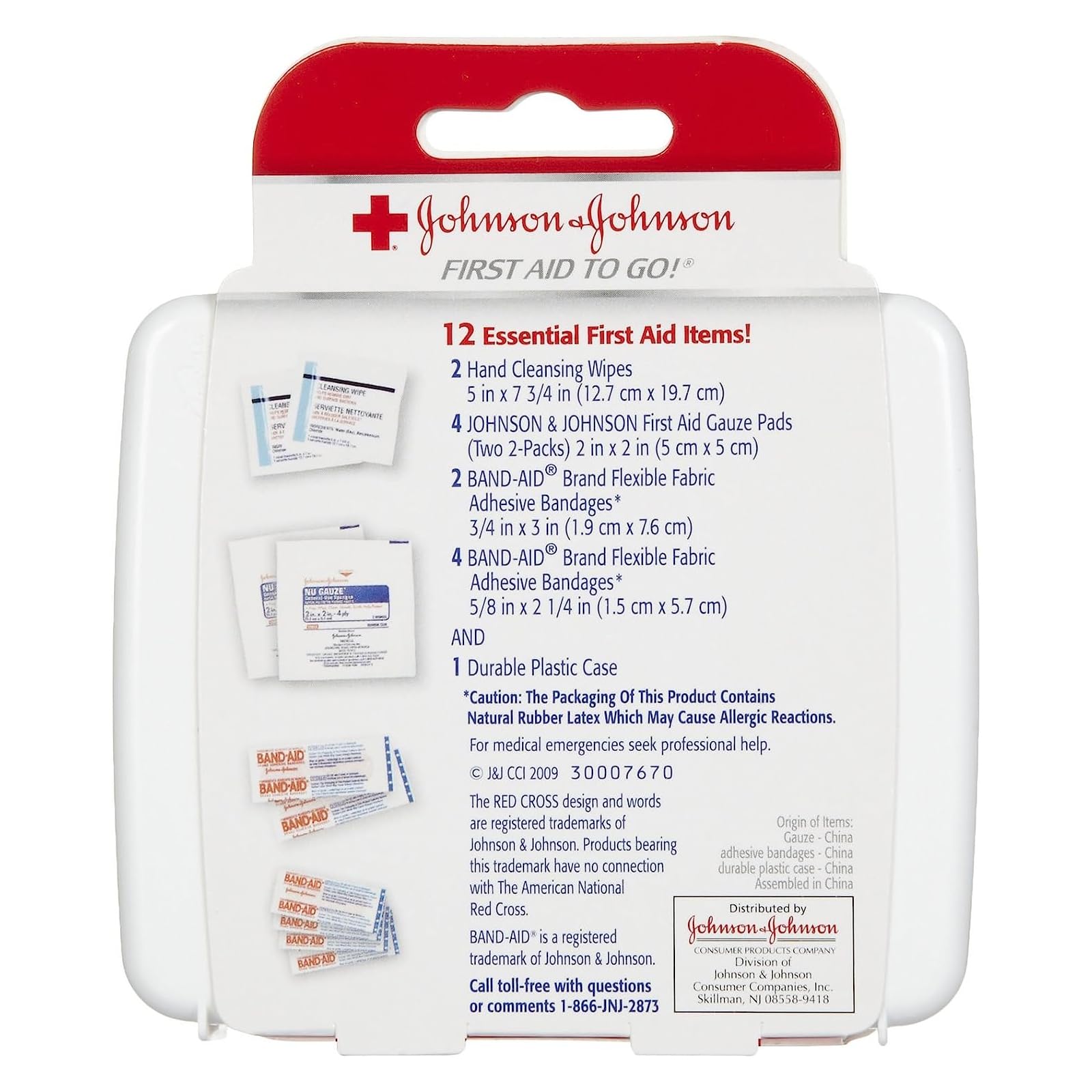 Johnson & Johnson First First Aid Kit Travel Size (Pack of 3 -- First Aid Kit for Car, Office