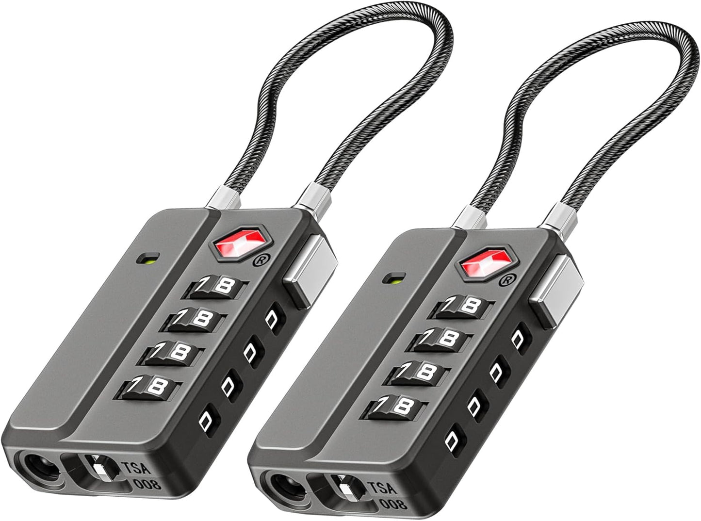 LUGGEX TSA Locks for Luggage, One-Button Reset TSA Approved Luggage Locks, Suitcase Locks, Ease of Use & Durable