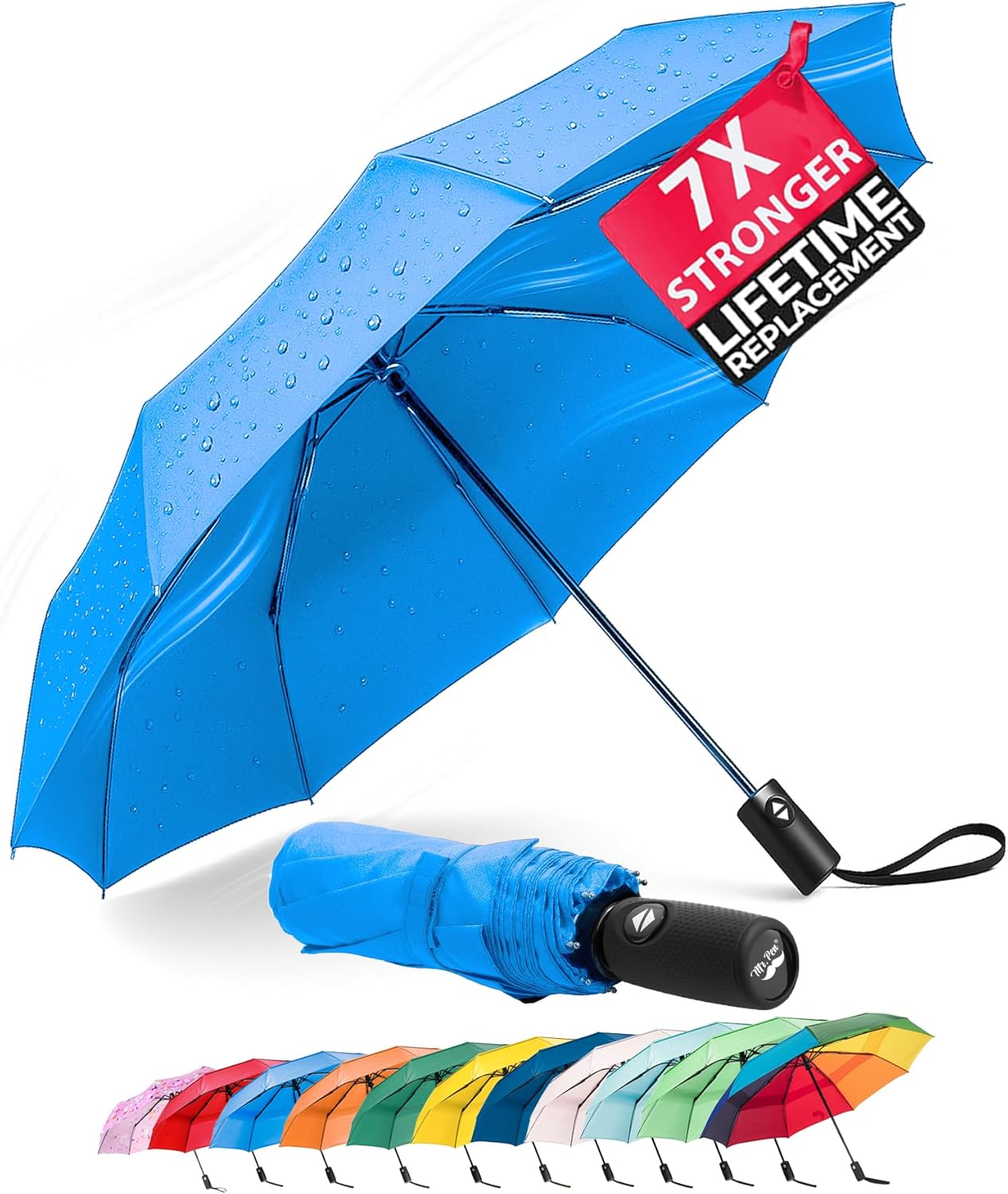 Mr. Pen- Windproof Travel Umbrella, Automatic Umbrellas for Rain, Compact