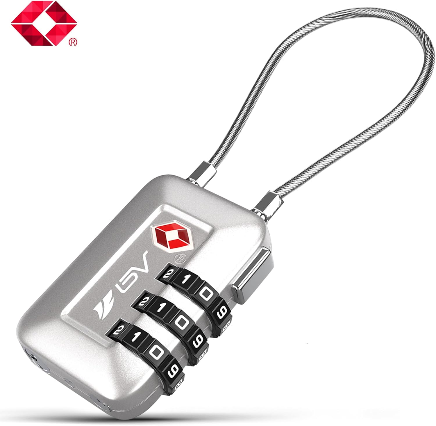 TSA Accepted Luggage Travel Lock, Set-Your-Own Combination Lock for School Gym Locker, Luggage