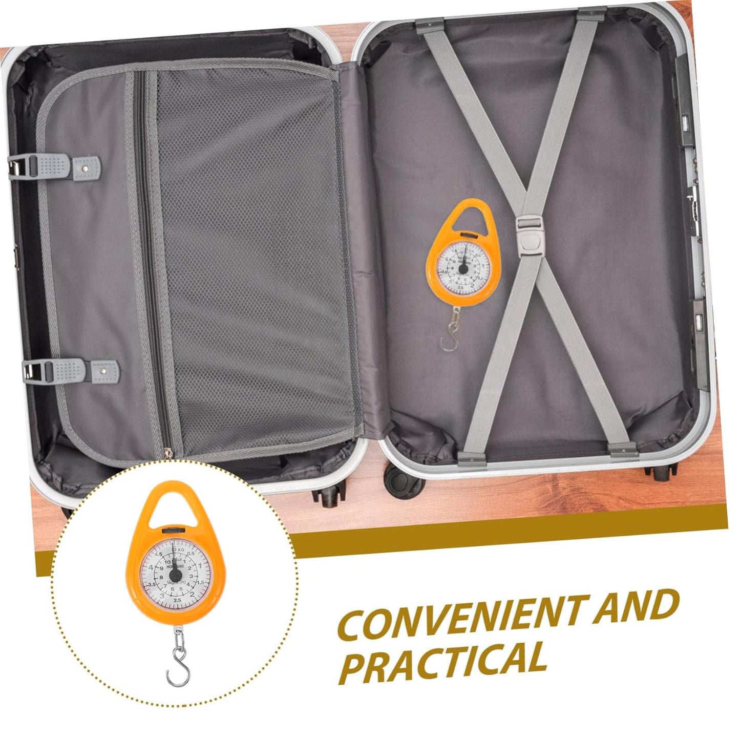 Mini Spring Scale for Luggage Portable Travel Weighing Scale Hanging Hook Digital for Travelers