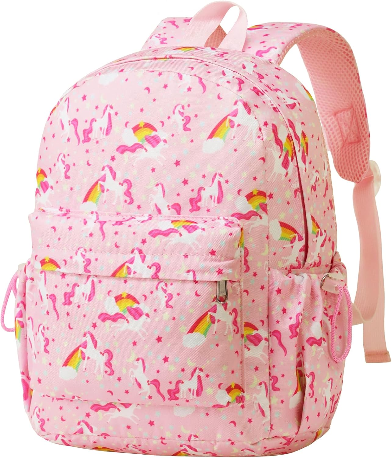Vorspack Toddler Backpack for Girls - 12 Inch Kids Backpacks for Girls Ages 3-4, Cute Unicorn Bookbag School Bags for Kindergarten, Preschool - Pink