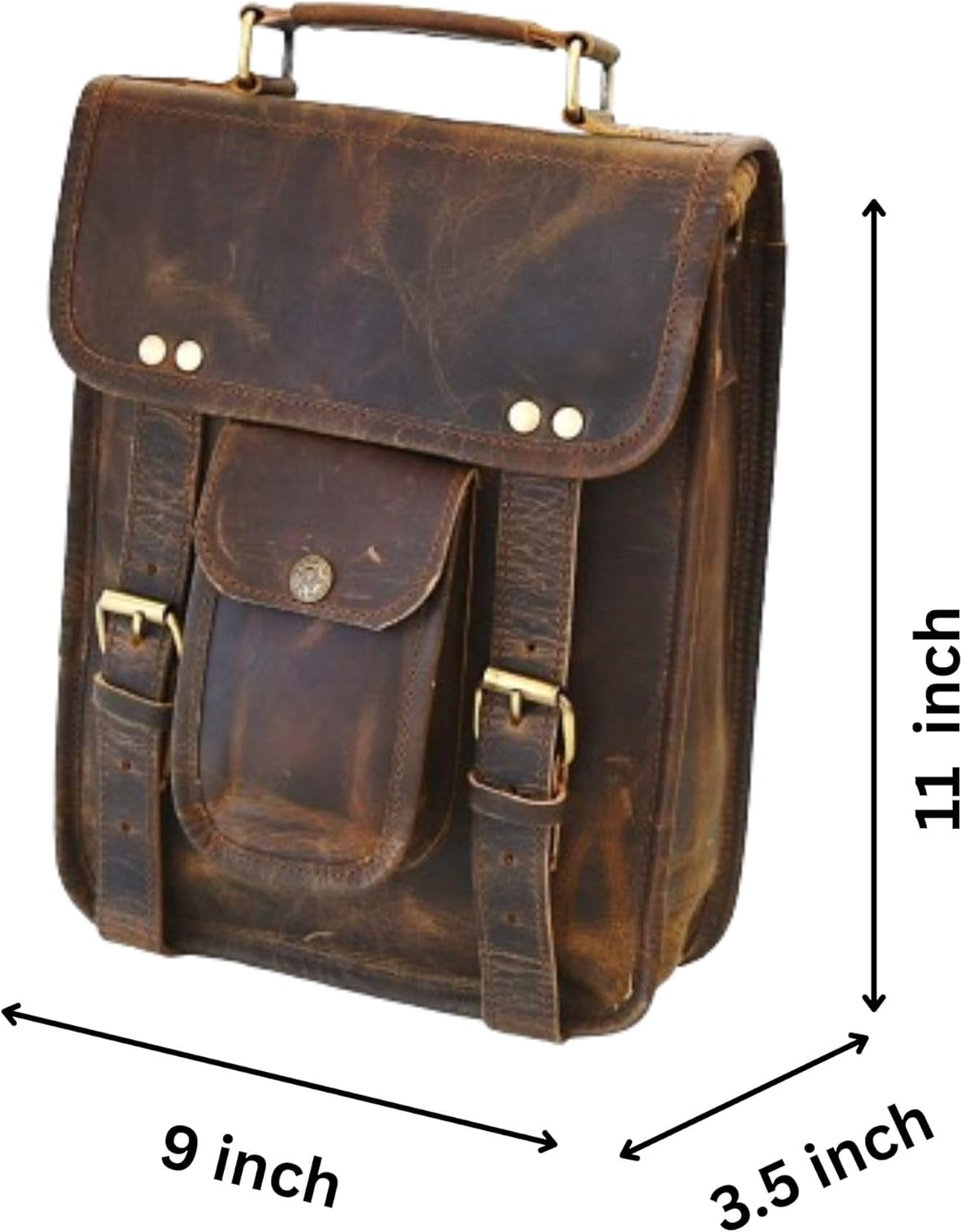 URBAN DEZIRE Men's Genuine Leather Small Briefcase Messenger Satchel Ipad Tab Tablet Bag 11