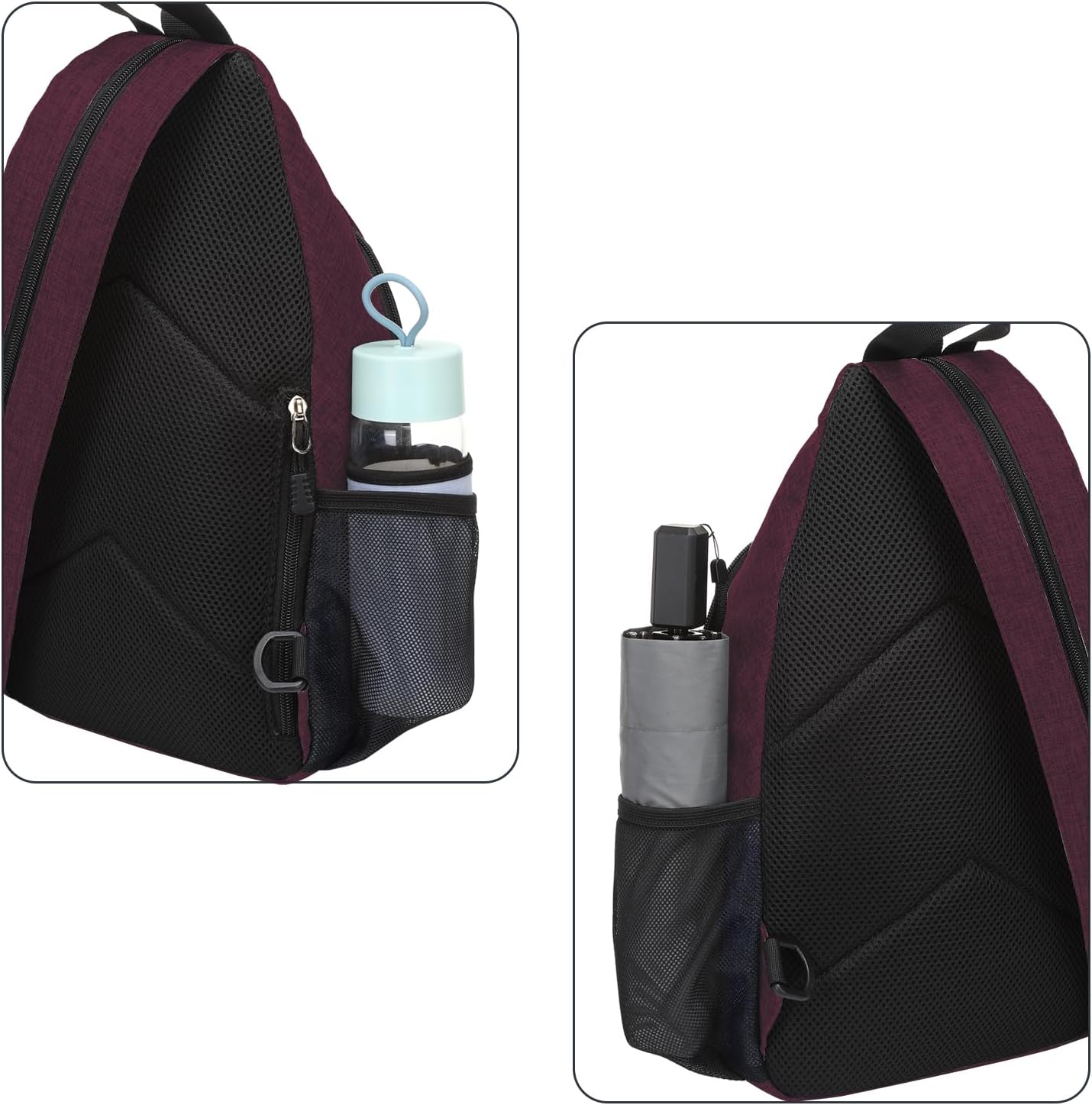 MOSISO Sling Backpack Travel Hiking Daypack, Crossbody Convertible Sling Bag with Front Pocket One Shoulder Chest Bag
