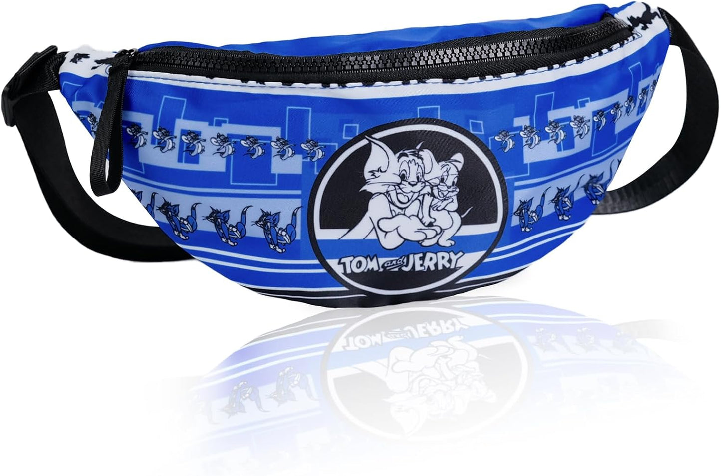 Tom & Jerry Fanny Pack Kids, Cartoon Small Waist Bag Lightweight Funny Waist Pack for Travel, Daily
