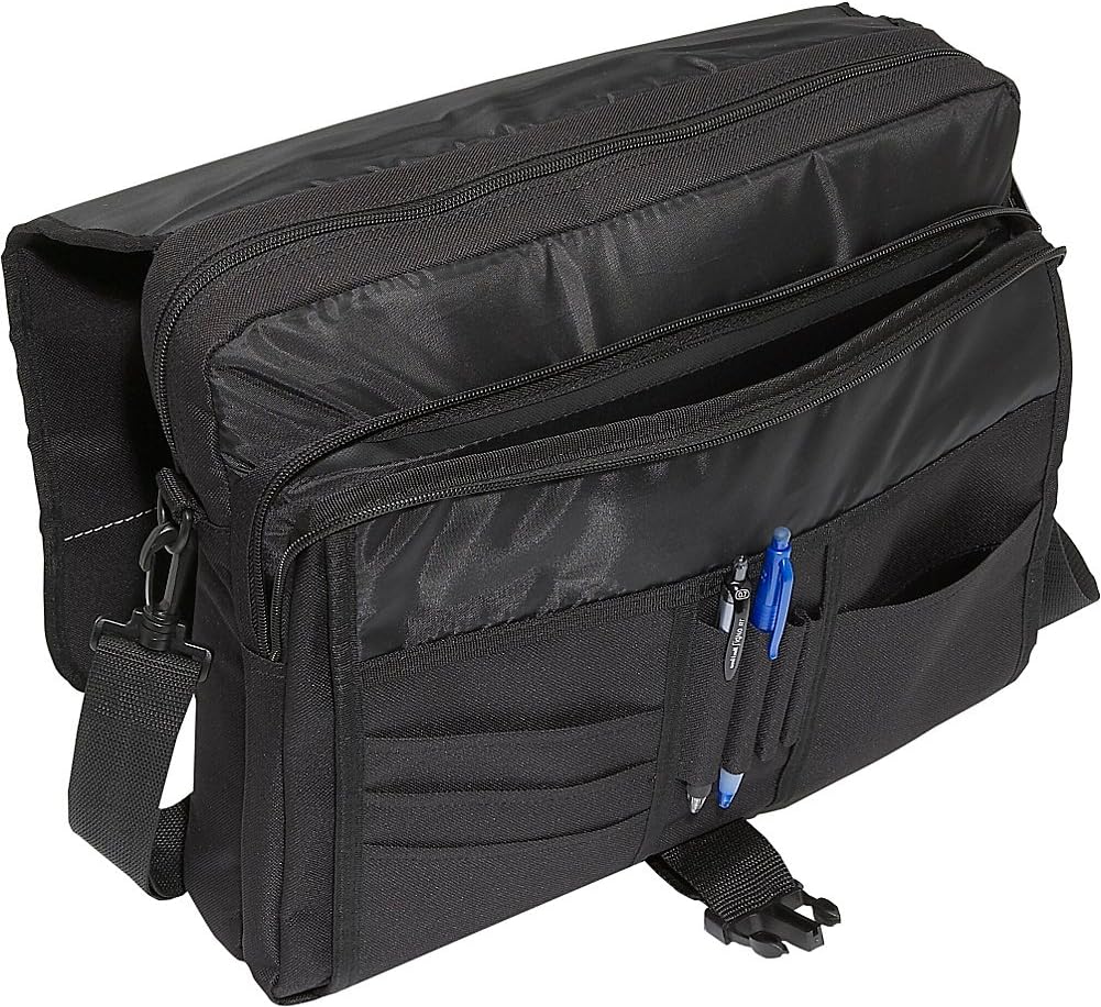 Targus Laptop Carrying Case for 15.6-Inch Laptops Messenger Slim Case for Men and Women, Bags for HP, Microsoft, Dell, Lenovo, Apple, Black (TCM004US)
