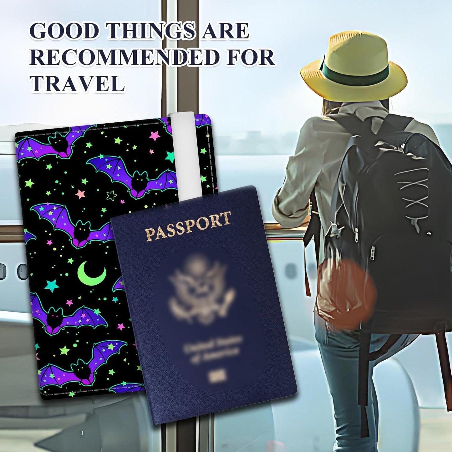 Passport Holder for Travel Essentials, RFID Premium Leather Passport Wallet Cover Case for Travel