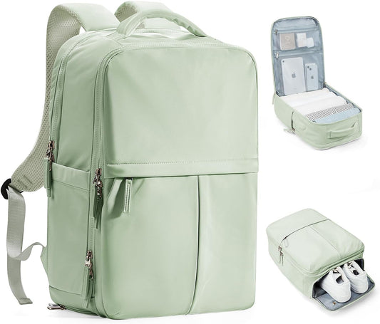 Large Travel Backpack Carry On Flight Approved for Women Men Carry On Backpack for Airplanes Mochila De Viaje Suitcase Backpack for Travel Personal Item Backpack Green, Upgraded