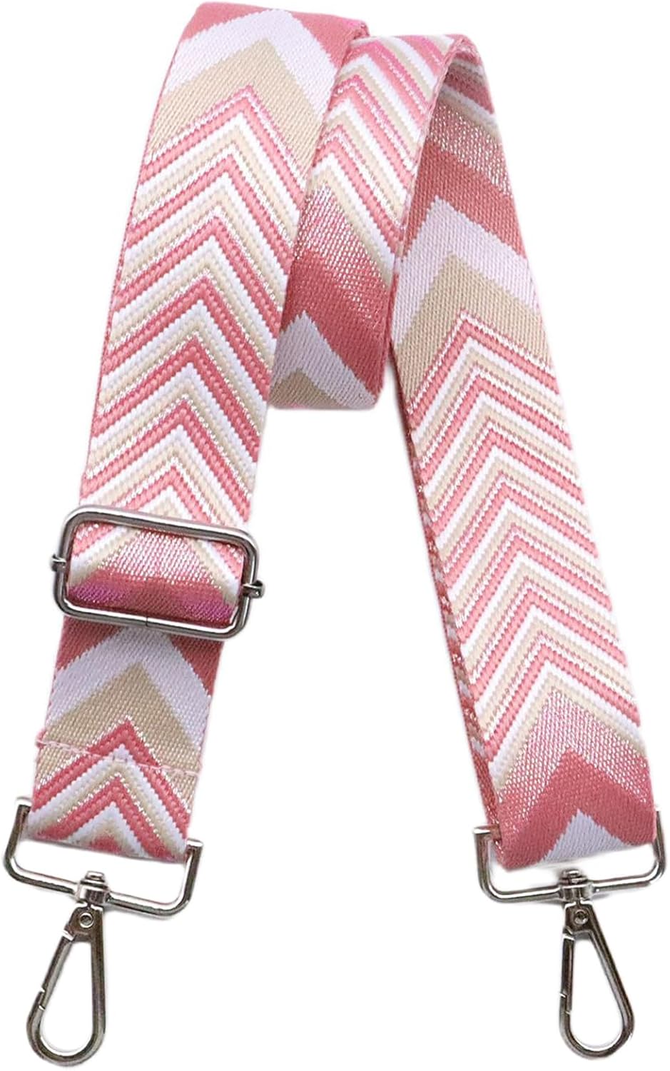 Adjustable Purse Strap - 1.5" Wide Handbags, Camera, Guitar, Phone & Crossbody Bag Replacement Shoulder Straps(Silver Hardware)