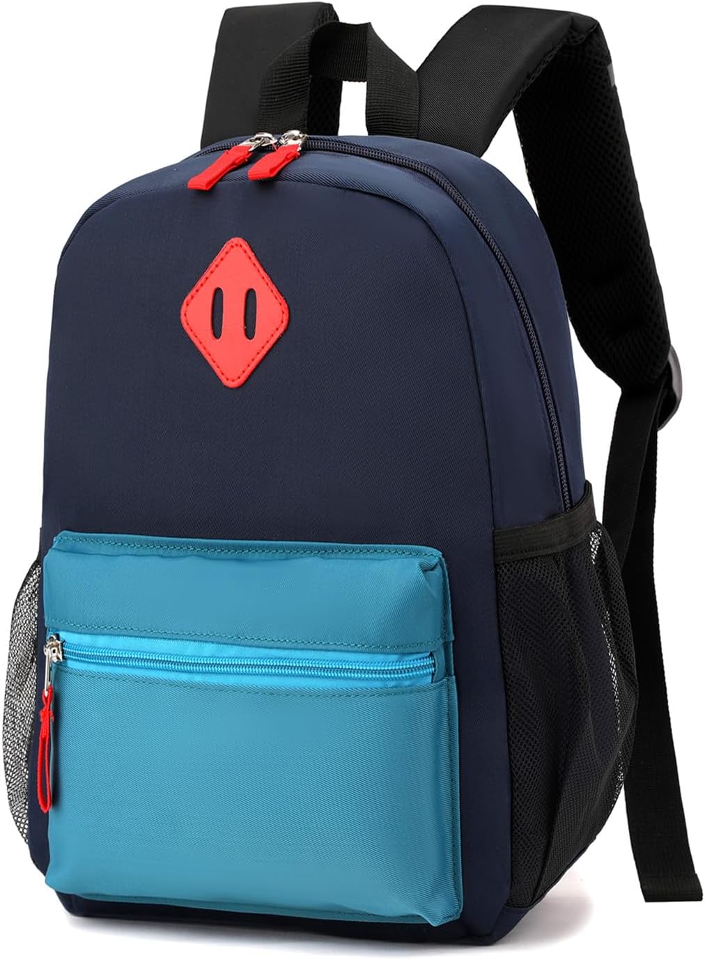 Elementary Backpack for Boys and Girls 5-9 Years Kindergarten Primary Kids Bookbag with Chest Buckle (Dark Blue, Large-17"H)
