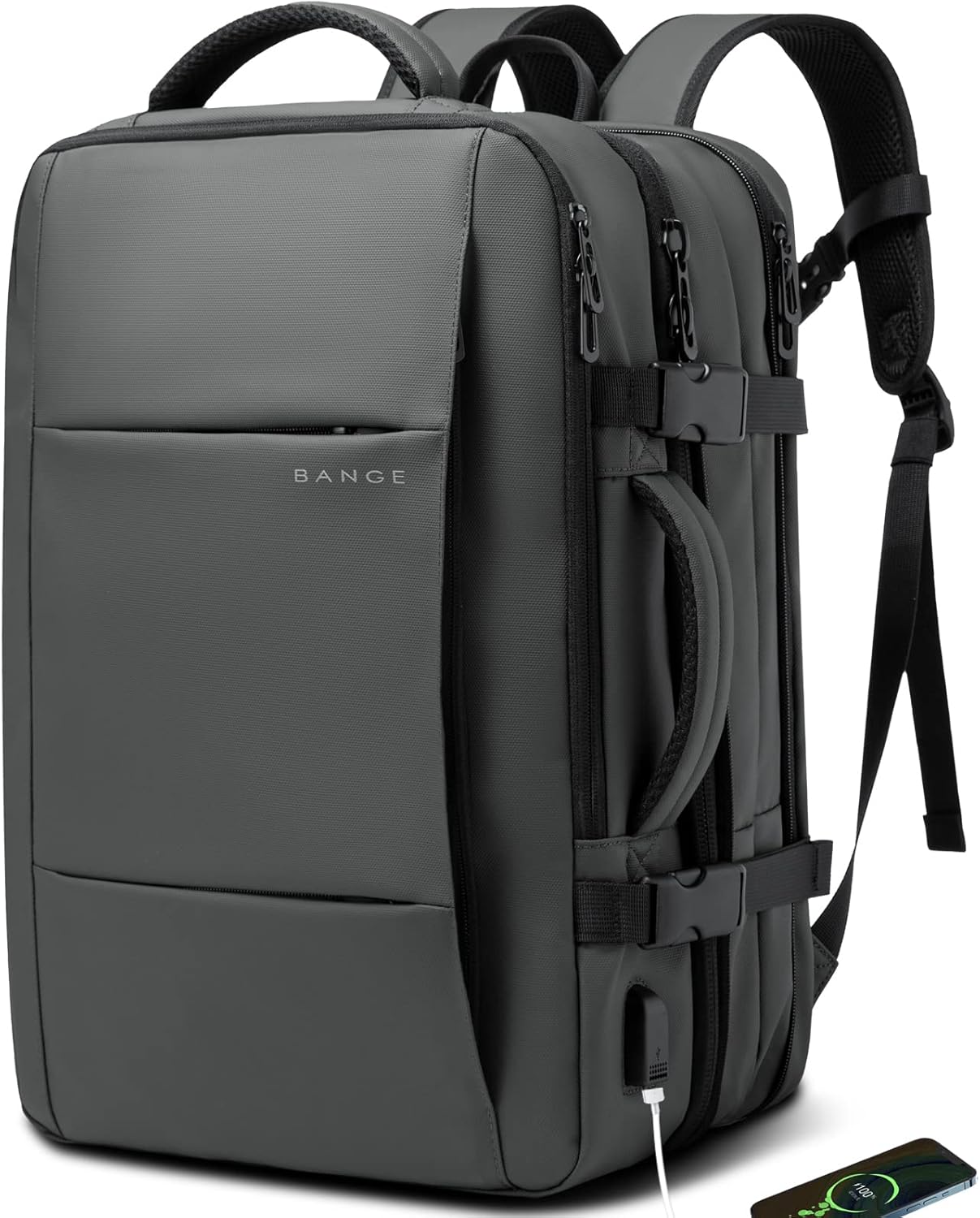 BANGE 35L Carry on Backpack,Travel Backpack for Women Men Airline Approved Gym Backpack Waterproof